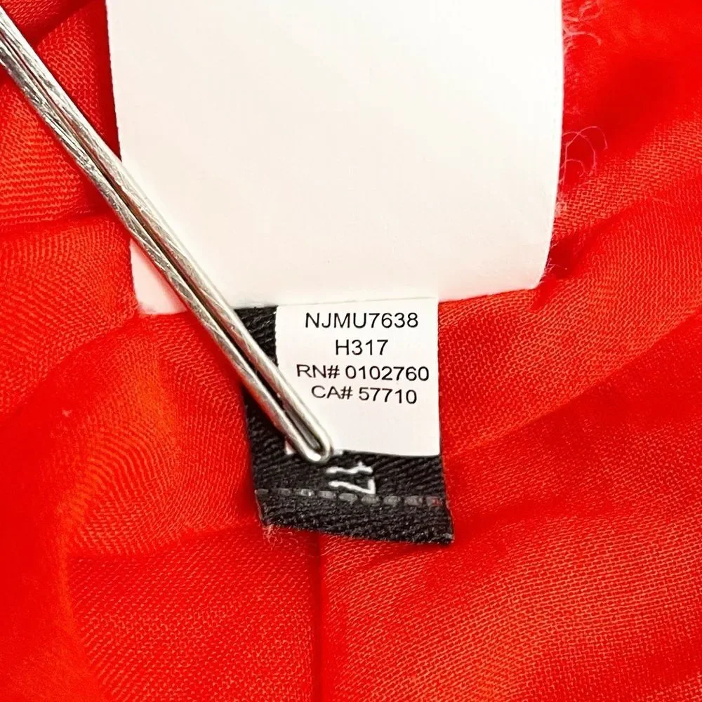 Kate Spade Broom Street Cotton Poplin Tiered Dress Cherry Pepper Red Size Small